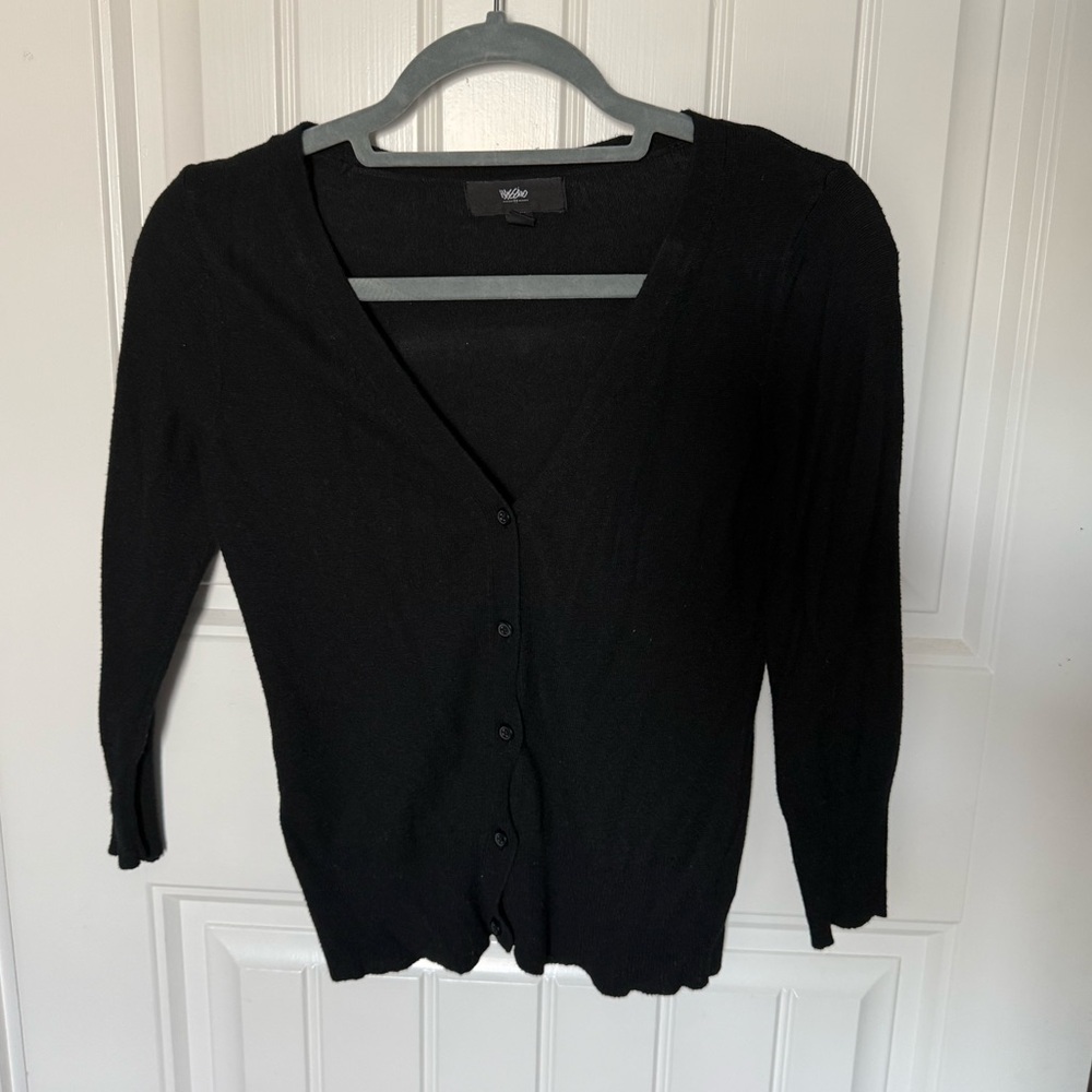 Mossimo Black Button-Up Women's Sweater